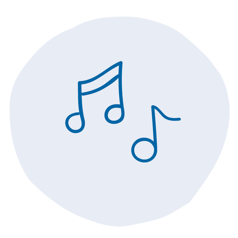 Musical notes graphic