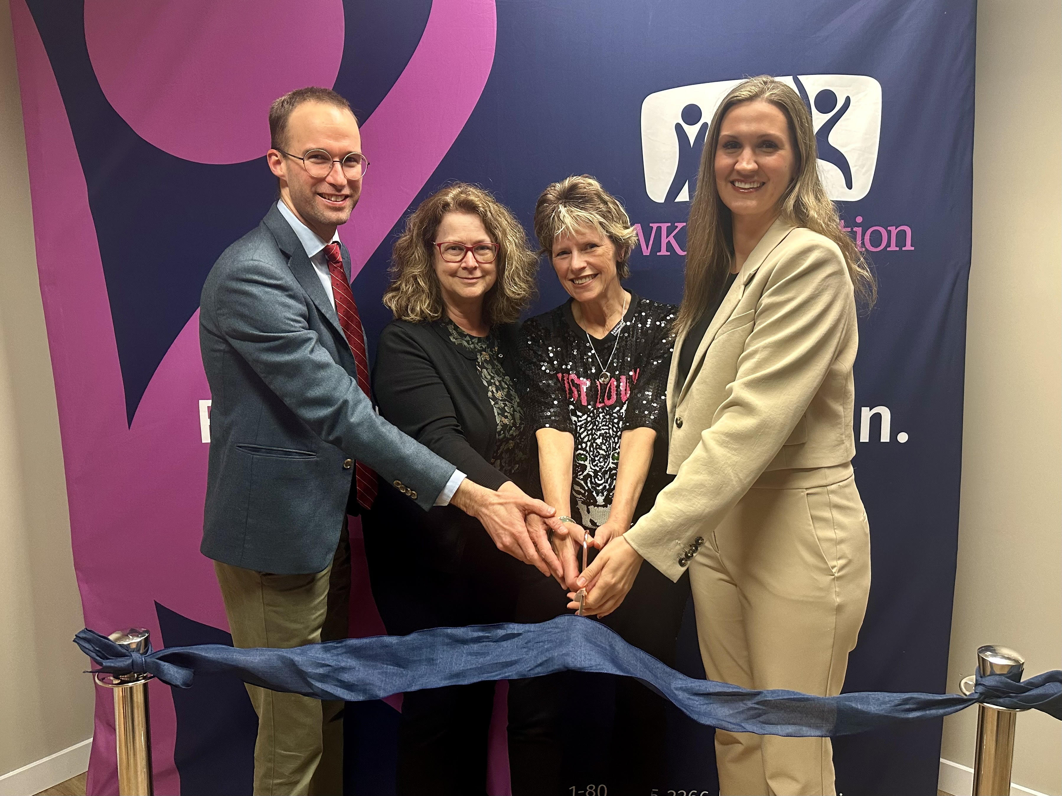 L-R: Dr. Gregory Knapp; Karen Spaulding, J & W Murphy Foundation; Lisa Murphy, J & W Murphy Foundation; Dr. Ashley Drohan