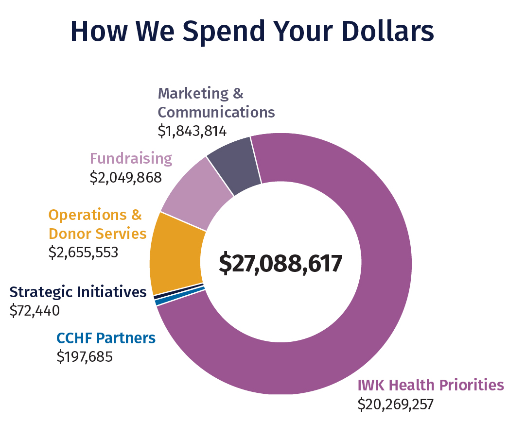 IWK Foundation How We Spend Donor Dollars Graph