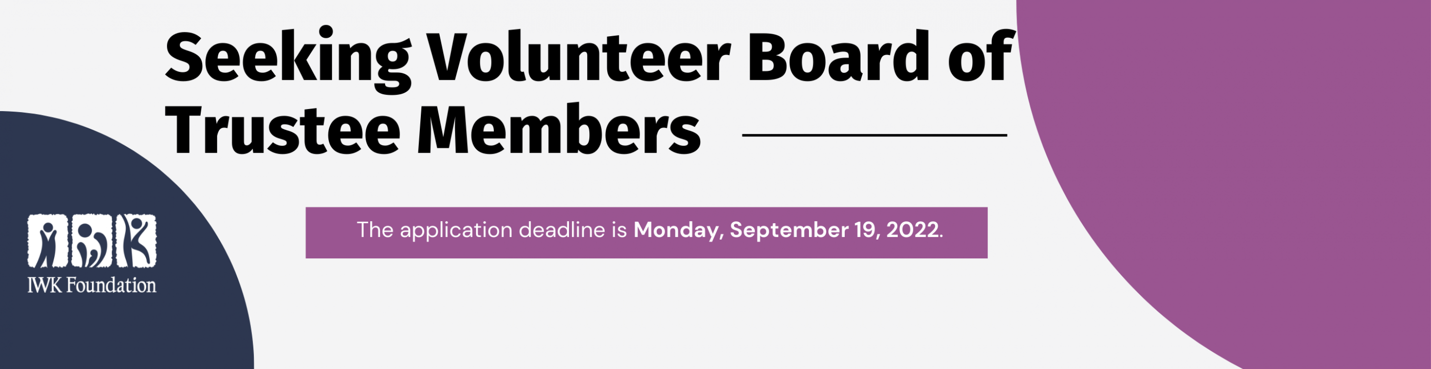 Seeking Board of Trustee Members banner image