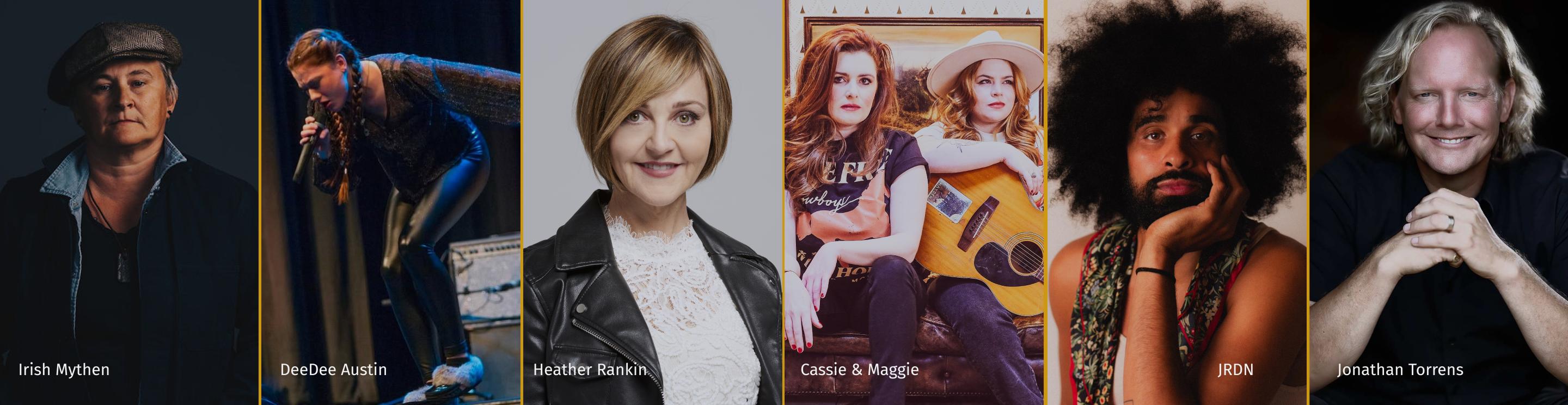 A collage of musicians performing at the IWK Telethon Live Tribute Show.