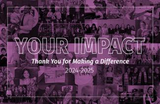 Photo Collage of IWK Patients and Caregivers with text that says, "Your Impact"