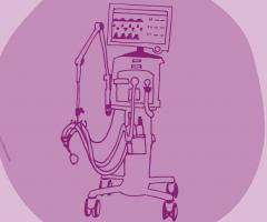 Cartoon drawing of a ventilator