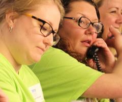 TD staff answering phones for Telethon